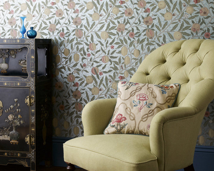 Morris & Co Fruit Wallpaper in Room