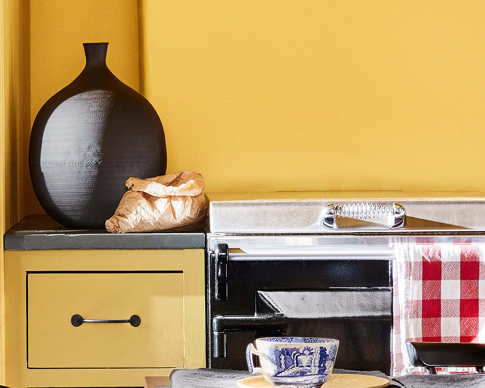 Little Greene Giallo 337 Paint in a kitchen