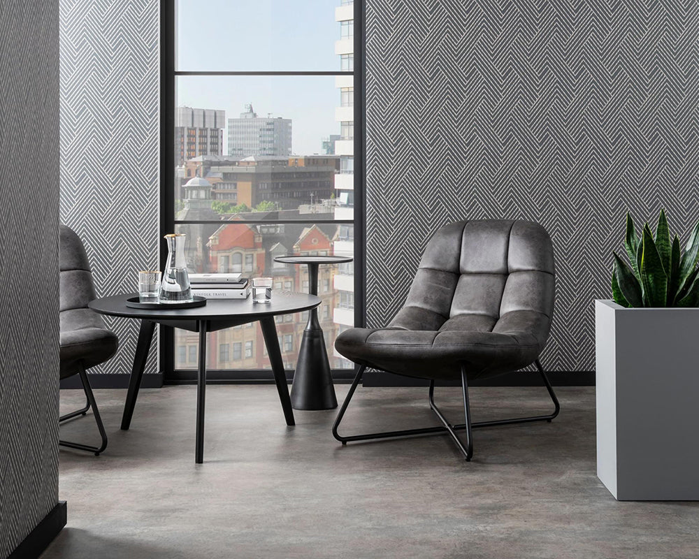 Clarke & Clarke Grassetto Wallpaper in a modern living space