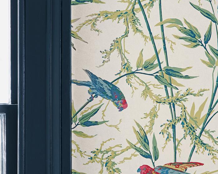 Little Greene Great Ormond Street Wallpaper in Tropical close up