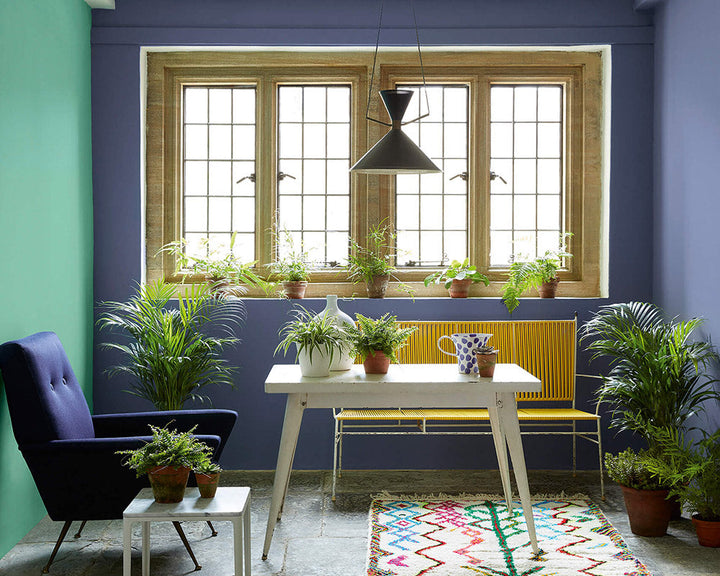 Little Greene Green Verditer 92 Paint as a feature wall