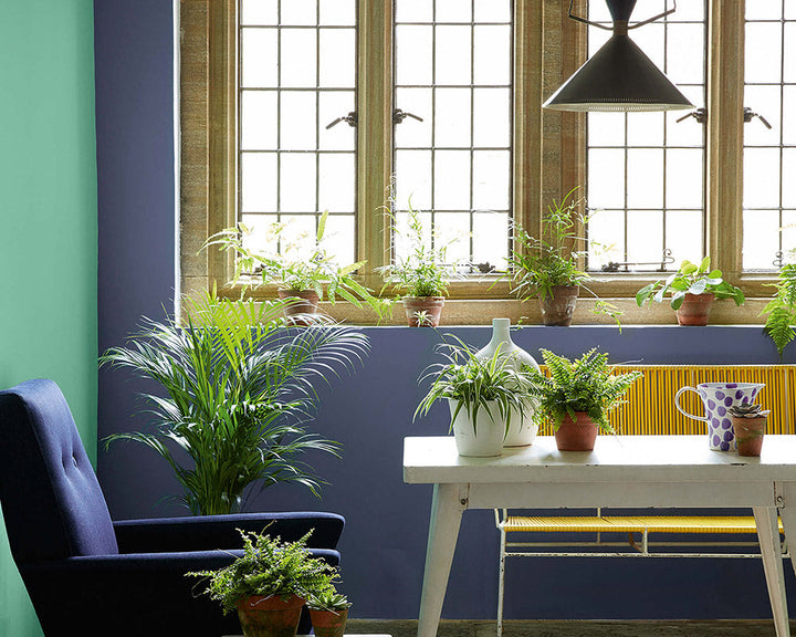 Little Greene Green Verditer 92 Paint in a dining room
