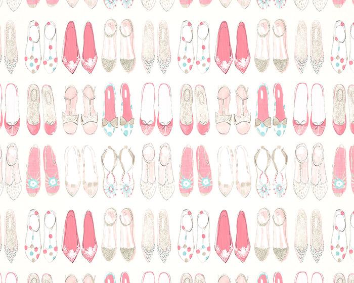 Harlequin World At Your Feet Pebble/ Blossom/ Sky 112646 Wallpaper