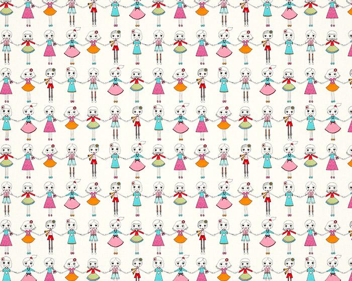 Harlequin Best of Friends Neutral Multi 112653 Wallpaper