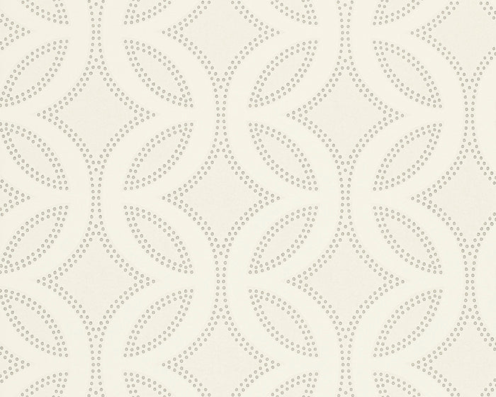 Harlequin Caprice Chalk Pearl and Silver Wallpaper