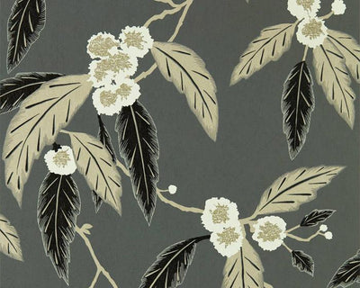 Harlequin Coppice Ebony/Putty/Snow 112136 Wallpaper