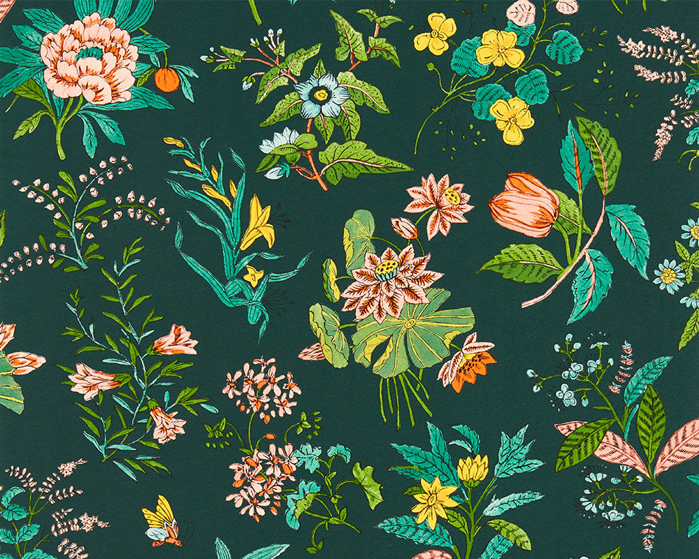 Harlequin Woodland Floral Wallpaper