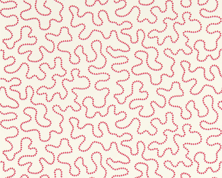 Harlequin Wiggle Wallpaper in Carnelian/Rose Quartz