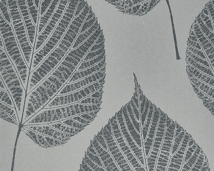 Harlequin Leaf Slate/Silver Wallpaper