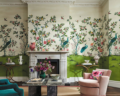 Harlequin Florence Wallpaper in a living room