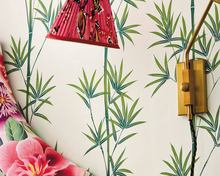 Harlequin Isabella Wallpaper on a bedroom wall