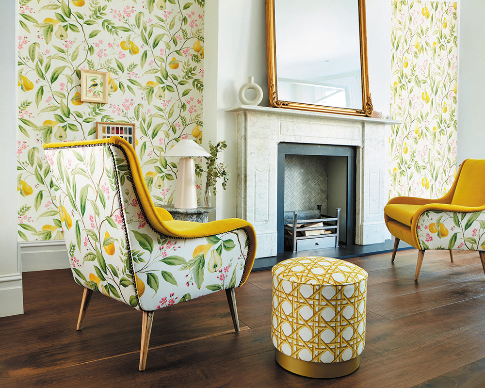 Harlequin Marie Wallpaper in a living room