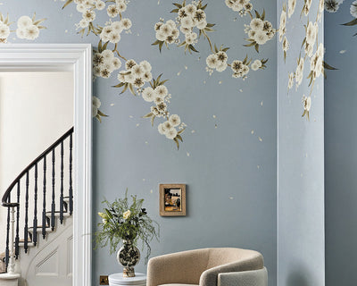Harlequin Rosa Wallpaper in a living room