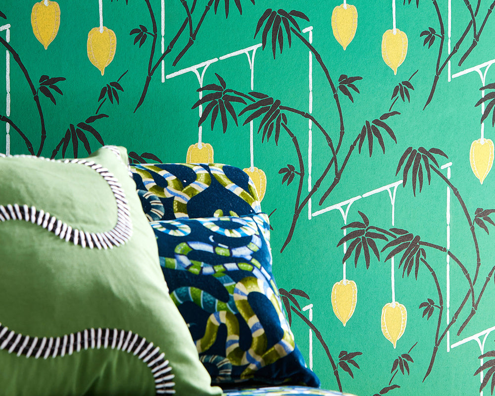 Harlequin Kimiko Wallpaper on a wall