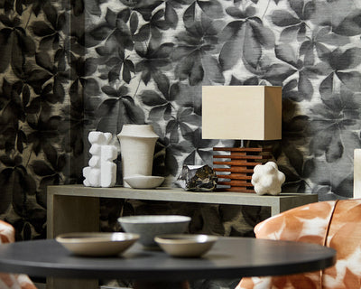 Harlequin Grounded Wallpaper with a side table