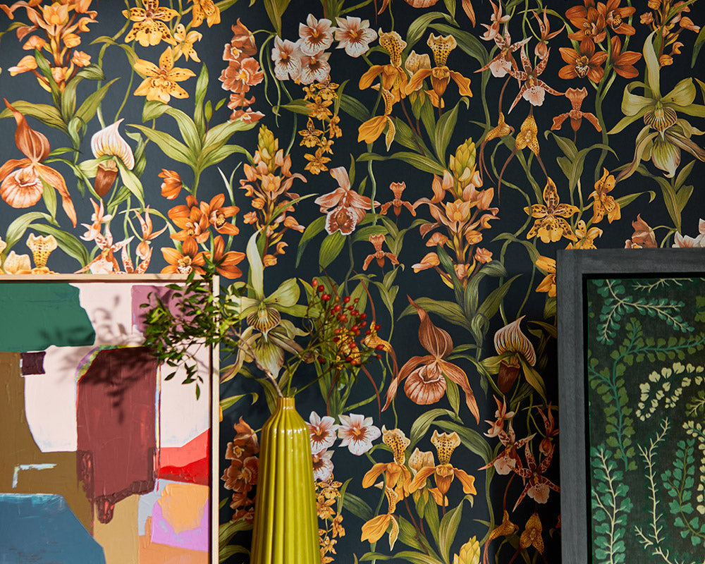 Harlequin Kalina Wallpaper in a living space