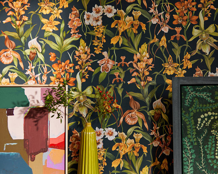 Harlequin Kalina Wallpaper in a living space