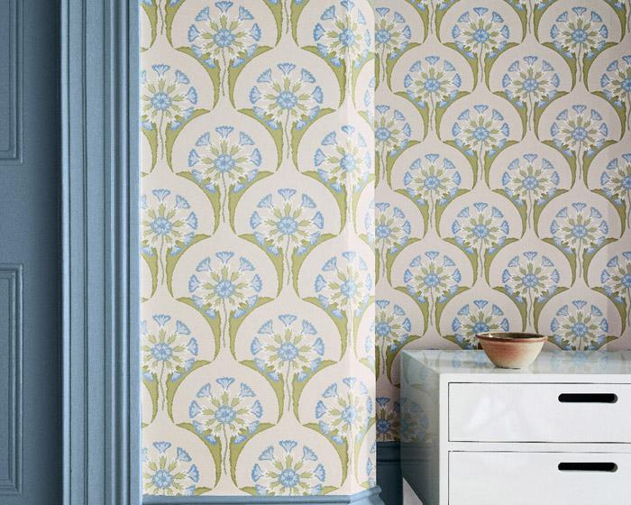 Little Greene Hencroft Celestial 0293ASISLAN Wallpaper
