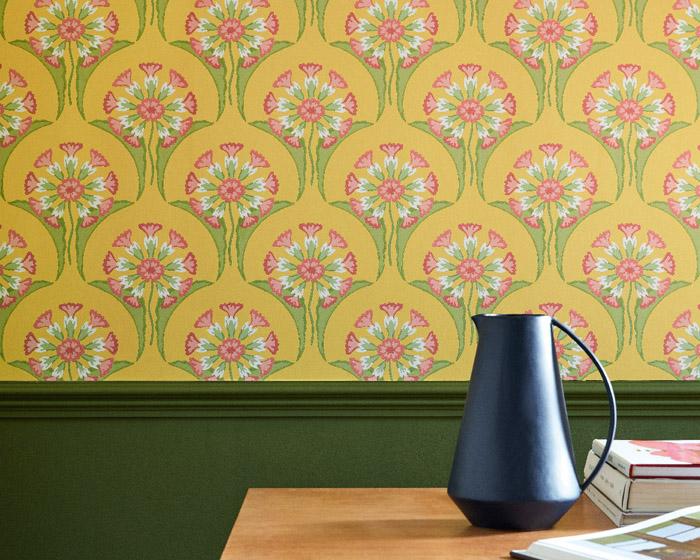 Little Greene Hencroft Punch 0293ASISLAN Wallpaper