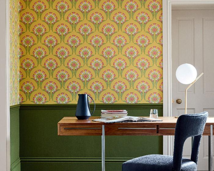 Little Greene Hencroft Punch 0293ASISLAN Wallpaper