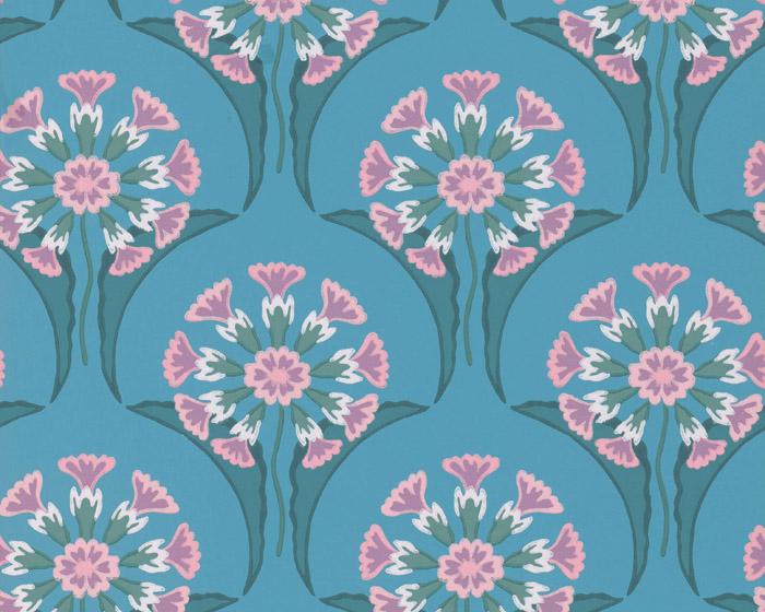 Little Greene Hencroft Azure 0293ASISLAN Wallpaper