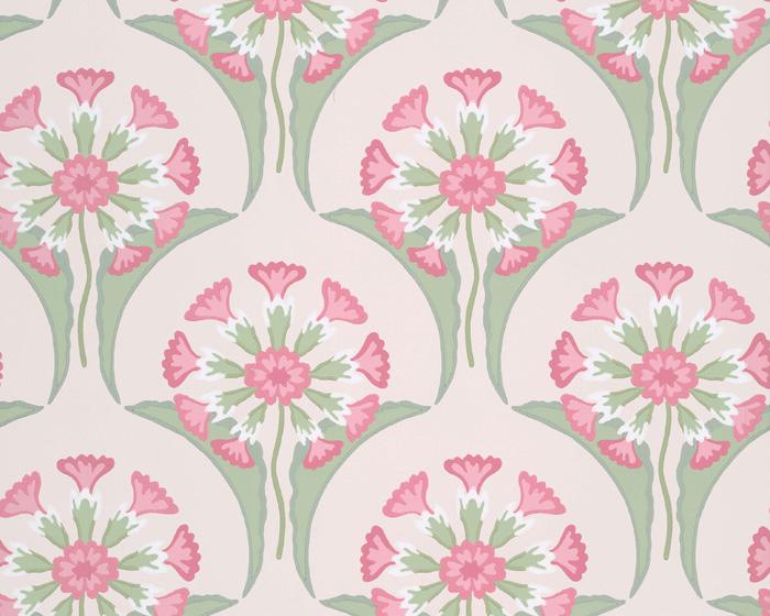 Little Greene Hencroft Pink Primula 0293ASISLAN Wallpaper