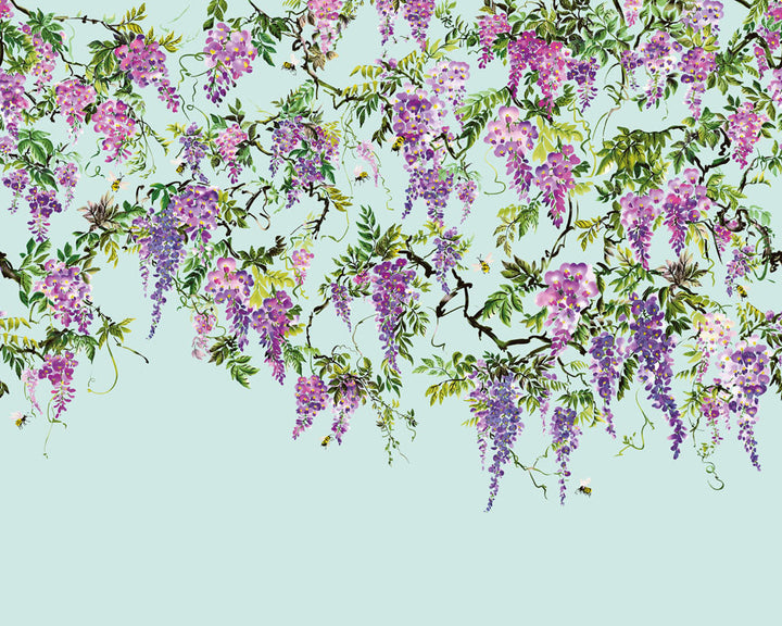 OHPOPSI Trailing Wisteria Mural Wallpaper