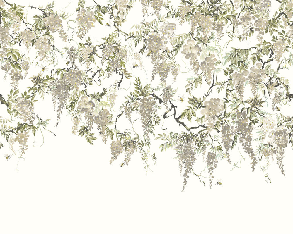 OHPOPSI Trailing Wisteria Mural Wallpaper