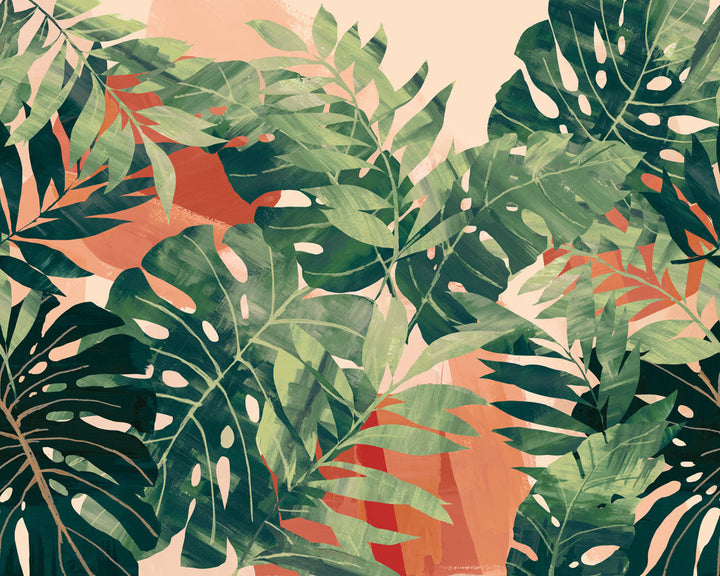 OHPOPSI Textured Palm Mural Wallpaper