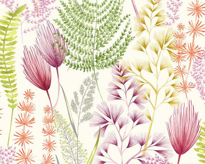 OHPOPSI Summer Ferns Coral Pink Wallpaper JRD50101W