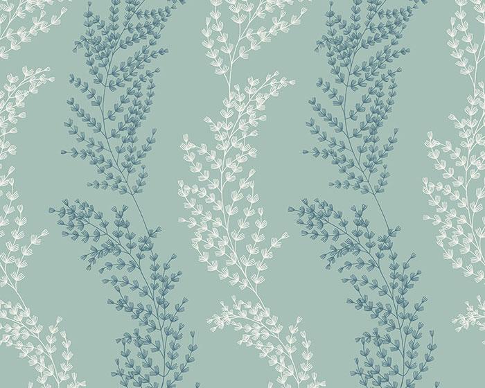 OHPOPSI Mimosa Trail Teal Wallpaper JRD50108W