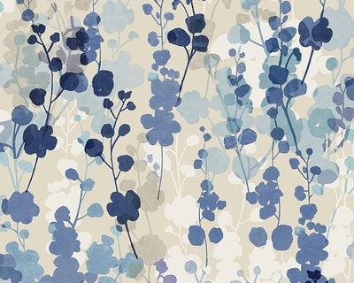 OHPOPSI Blossom Blue Natural Wallpaper JRD50124W