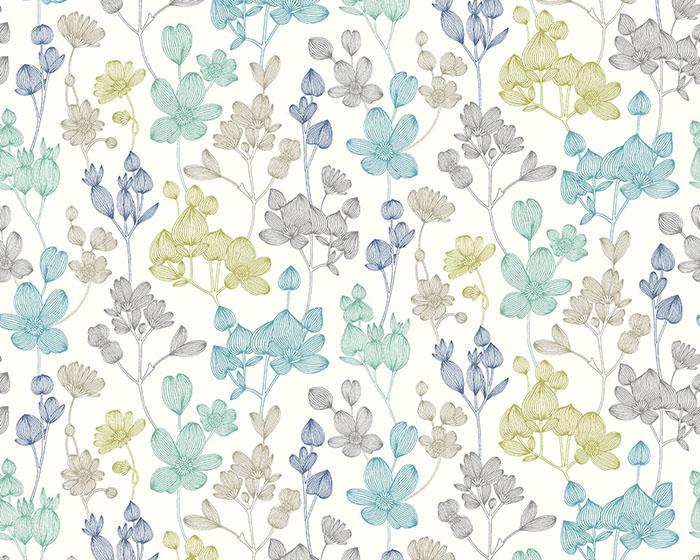 OHPOPSI Kalina Pretty Blue Wallpaper JRD50135W