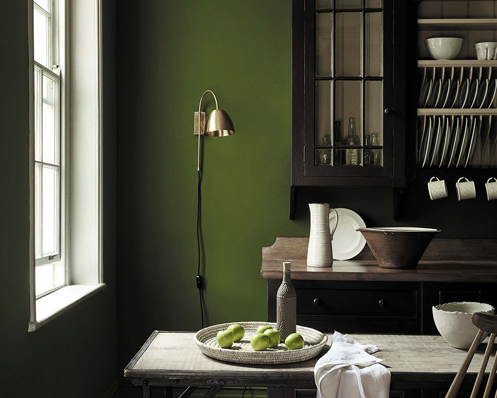 Little Greene Jewel Beetle 303 Paint in a kitchen on walls