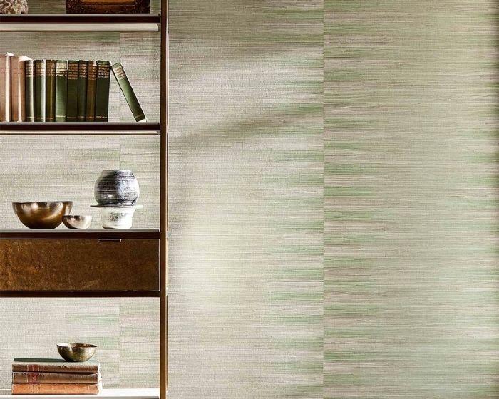 Zoffany Kensington Grasscloth Duck Egg on Wall