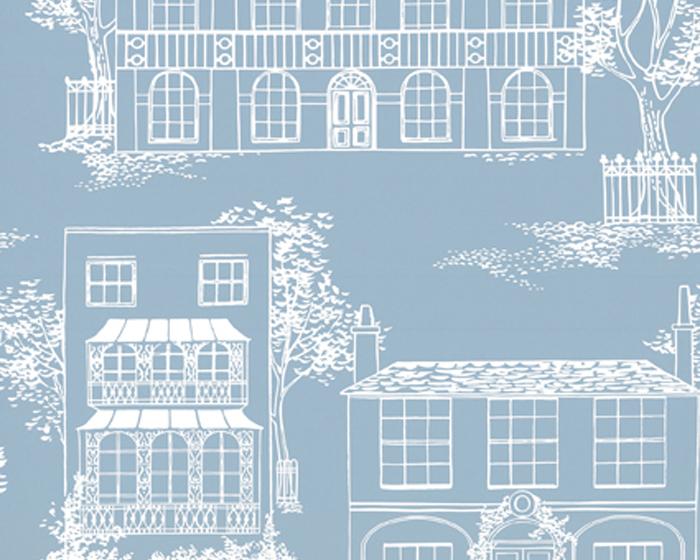 Little Greene Hampstead James Blue 0273HAJAMES Wallpaper