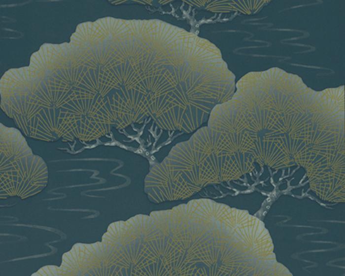 Little Greene Pines Blue Pine 0290PIBluePI Wallpaper