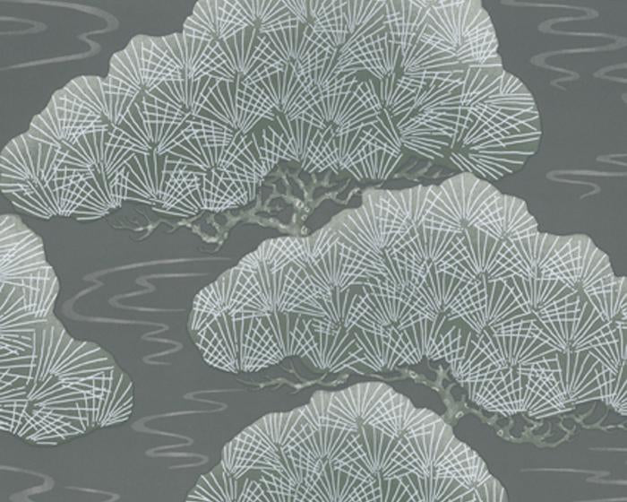 Little Greene Pines Silver Pine 0277PISILVE Wallpaper