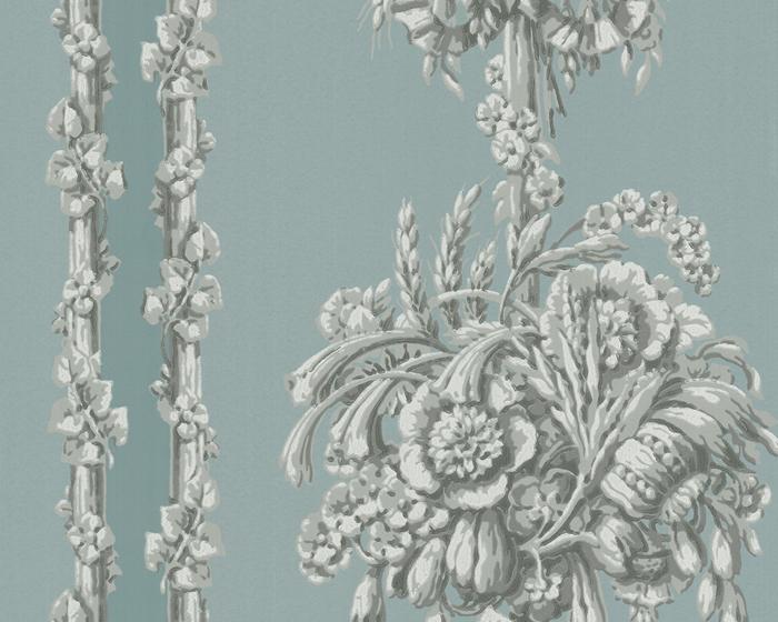 Little Greene Chelsea Bridge Archive Blue 0251CBARCHI Wallpaper