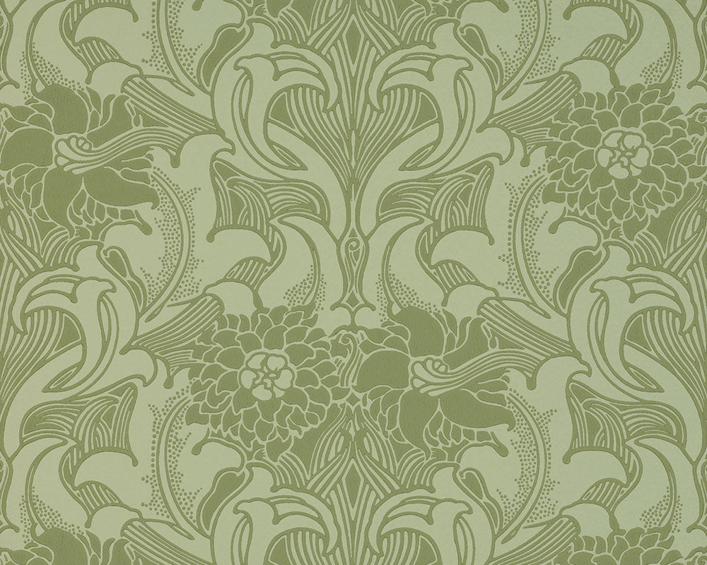 Little Greene Dahlia Scroll Wallpaper