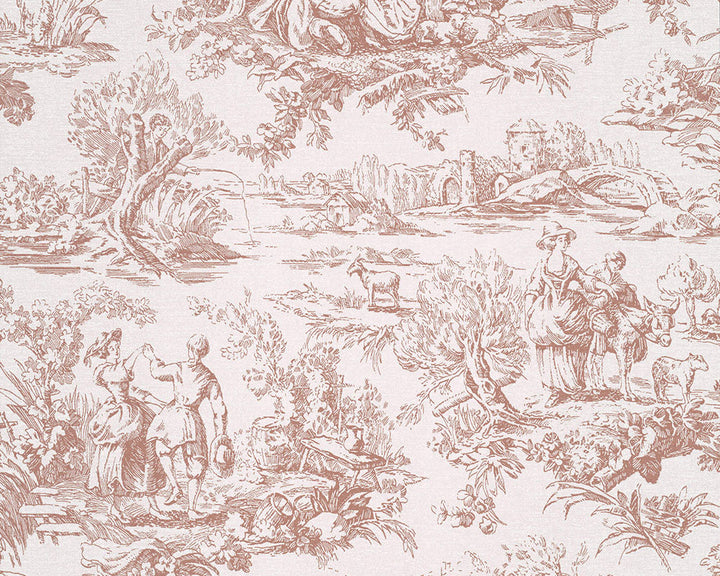 Little Greene Lovers' Toile Wallpaper