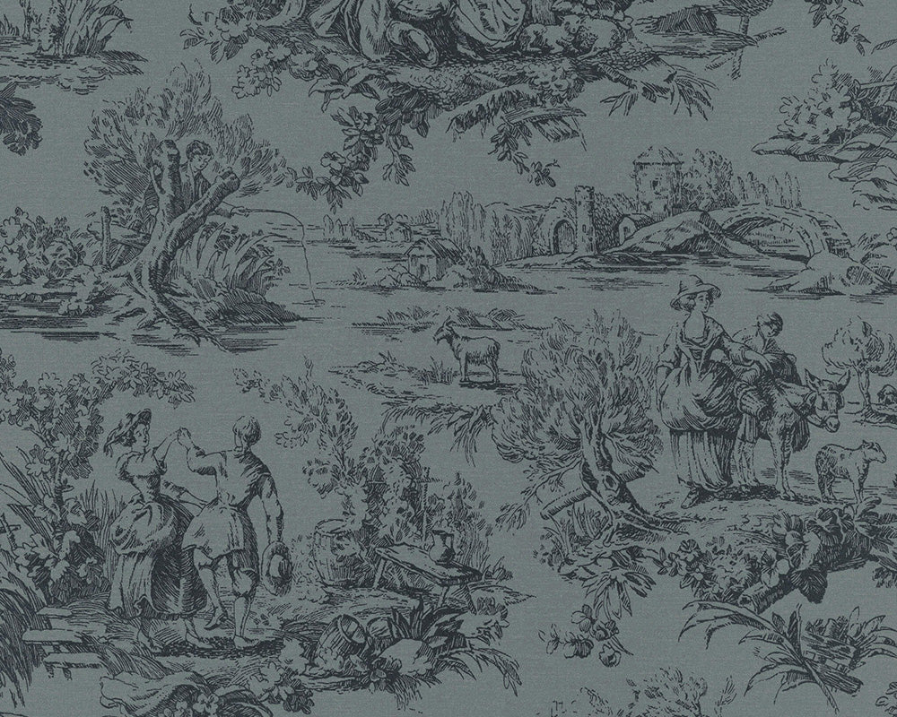 Little Greene Lovers' Toile Wallpaper