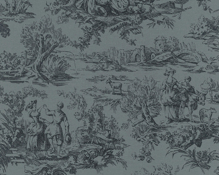 Little Greene Lovers' Toile Wallpaper