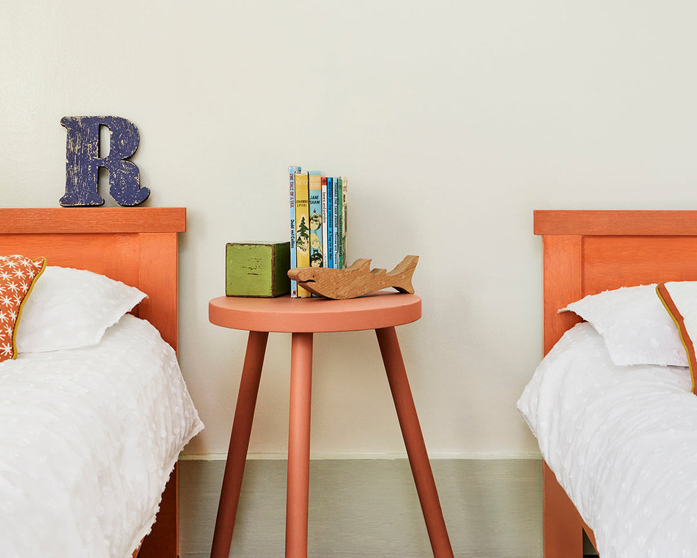 Mylands Lemon Salts 43 Paint in a bedroom