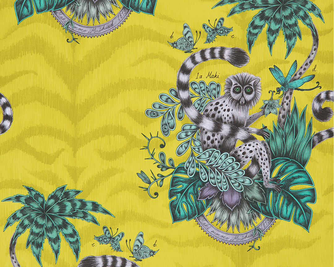 Clarke & Clarke x Emma J Shipley Lemur Wallpaper