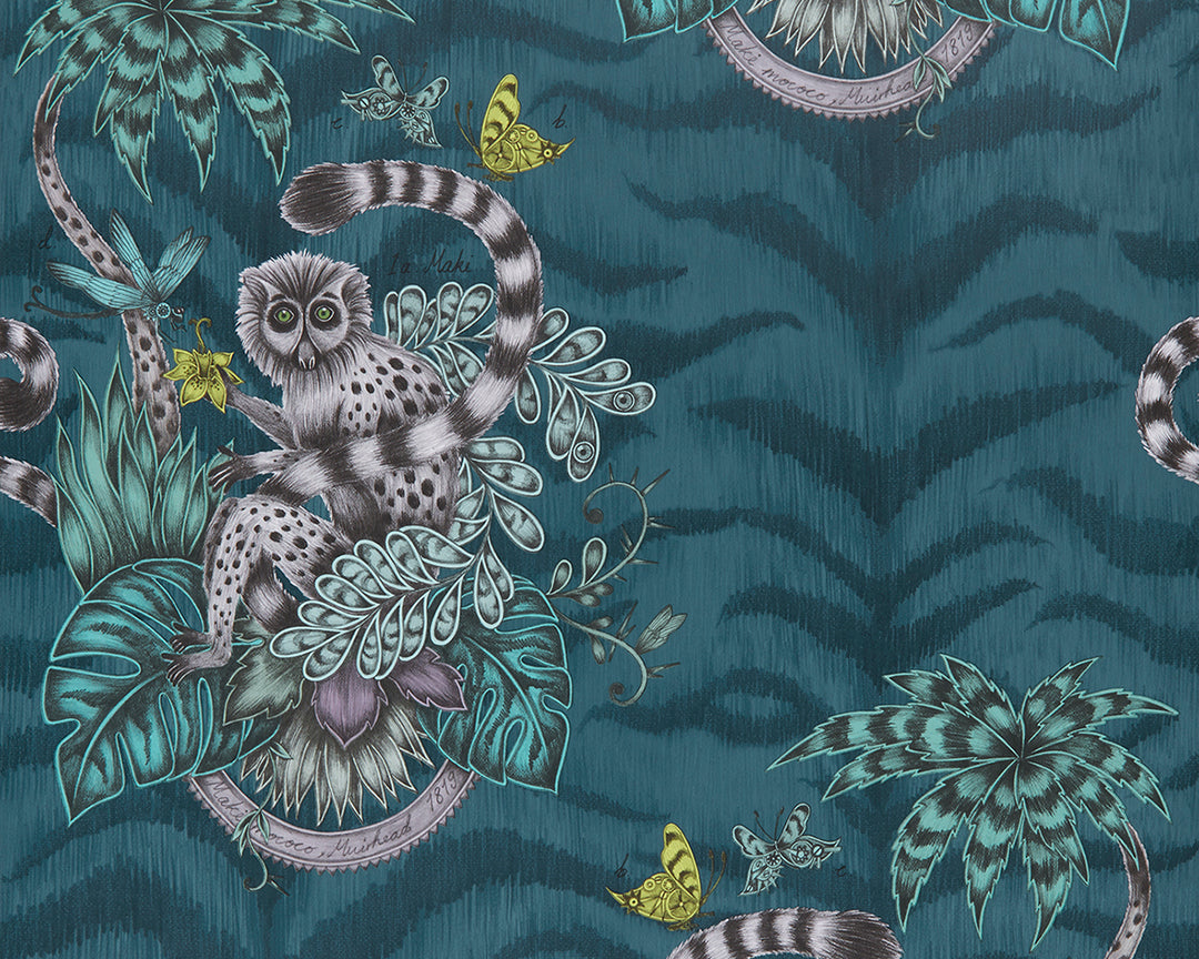 Clarke & Clarke x Emma J Shipley Lemur Wallpaper
