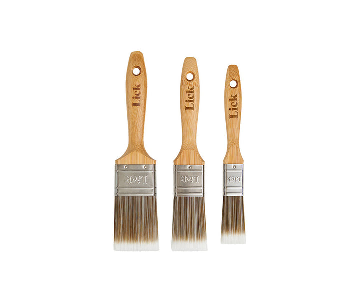 Lick Tools Flat Paint Brush Set - 3 Pack