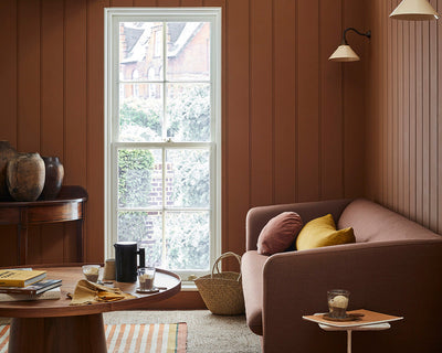 Affogato 342 paint by Little Greene in a living room set up