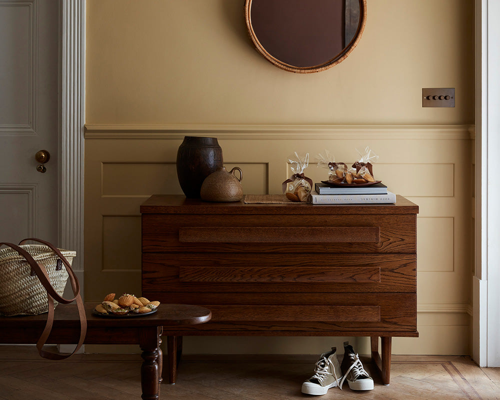 Madeleine 338 paint by Little Greene in a hallway set up