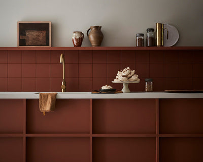 Muscovado 343 paint by Little Greene in a kitchen set up
